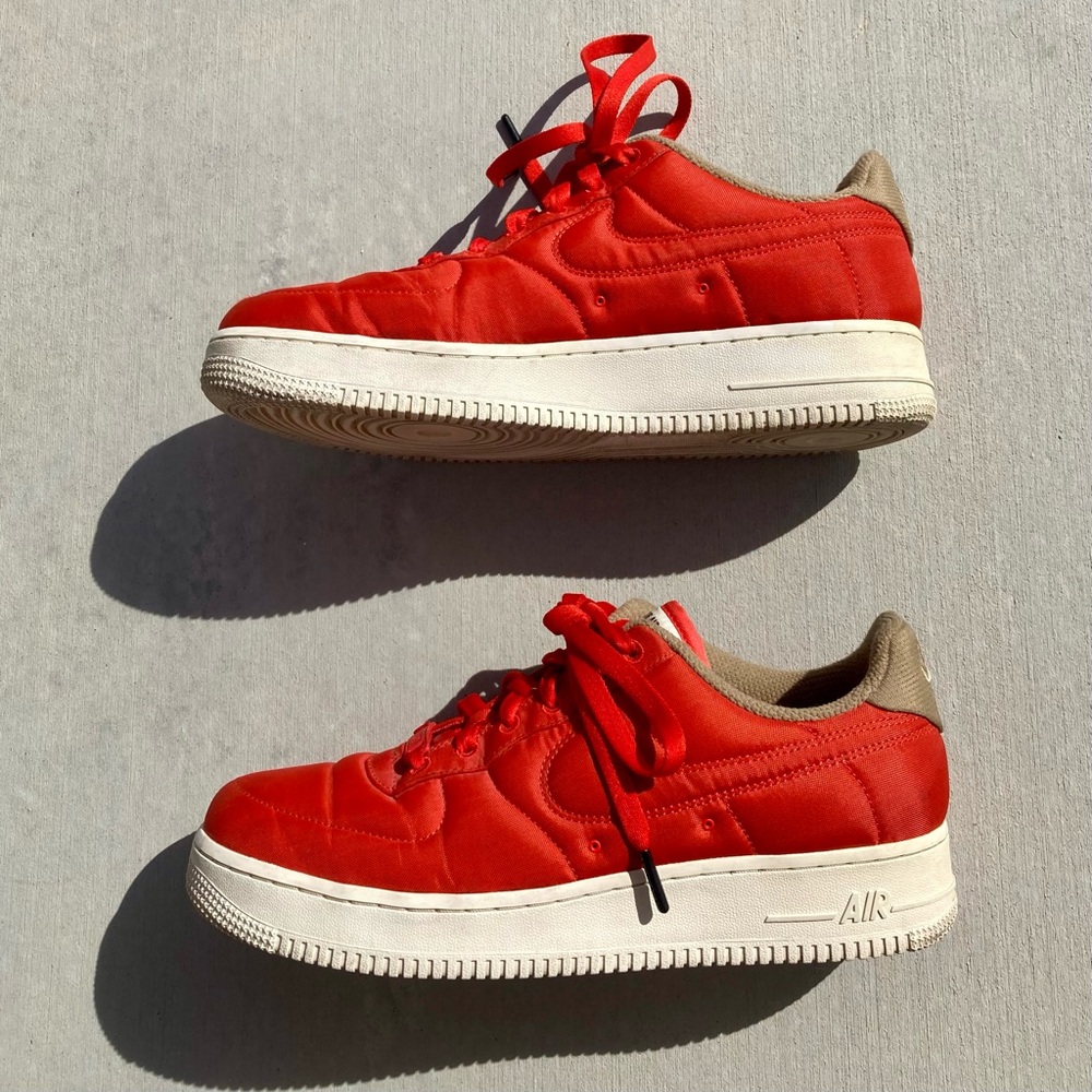 Nike Air Force One ‘07 ‘Habanero Red’ size 8M or 9.5W